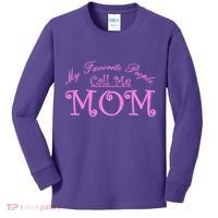 My Favorite People Call Me Mom Kids Long Sleeve Shirt thumb 0