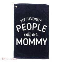 My Favorite People Call Me Mommy Golf Towel thumb 0