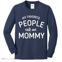 My Favorite People Call Me Mommy Kids Long Sleeve Shirt thumb 0