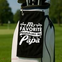 My Favorite People Call Me Papa Father's Day Golf Towel thumb 2