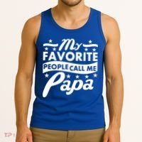 My Favorite People Call Me Papa Father's Day Tank Top thumb 3