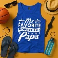 My Favorite People Call Me Papa Father's Day Tank Top thumb 4