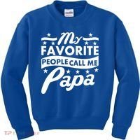 My Favorite People Call Me Papa Father's Day Kids Sweatshirt thumb 0