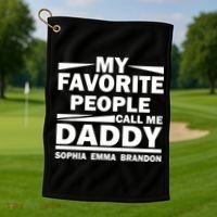 My Favorite People Call Me Personalize Family Golf Towel thumb 1