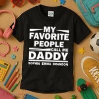 My Favorite People Call Me Personalize Family Kids T-Shirt thumb 3