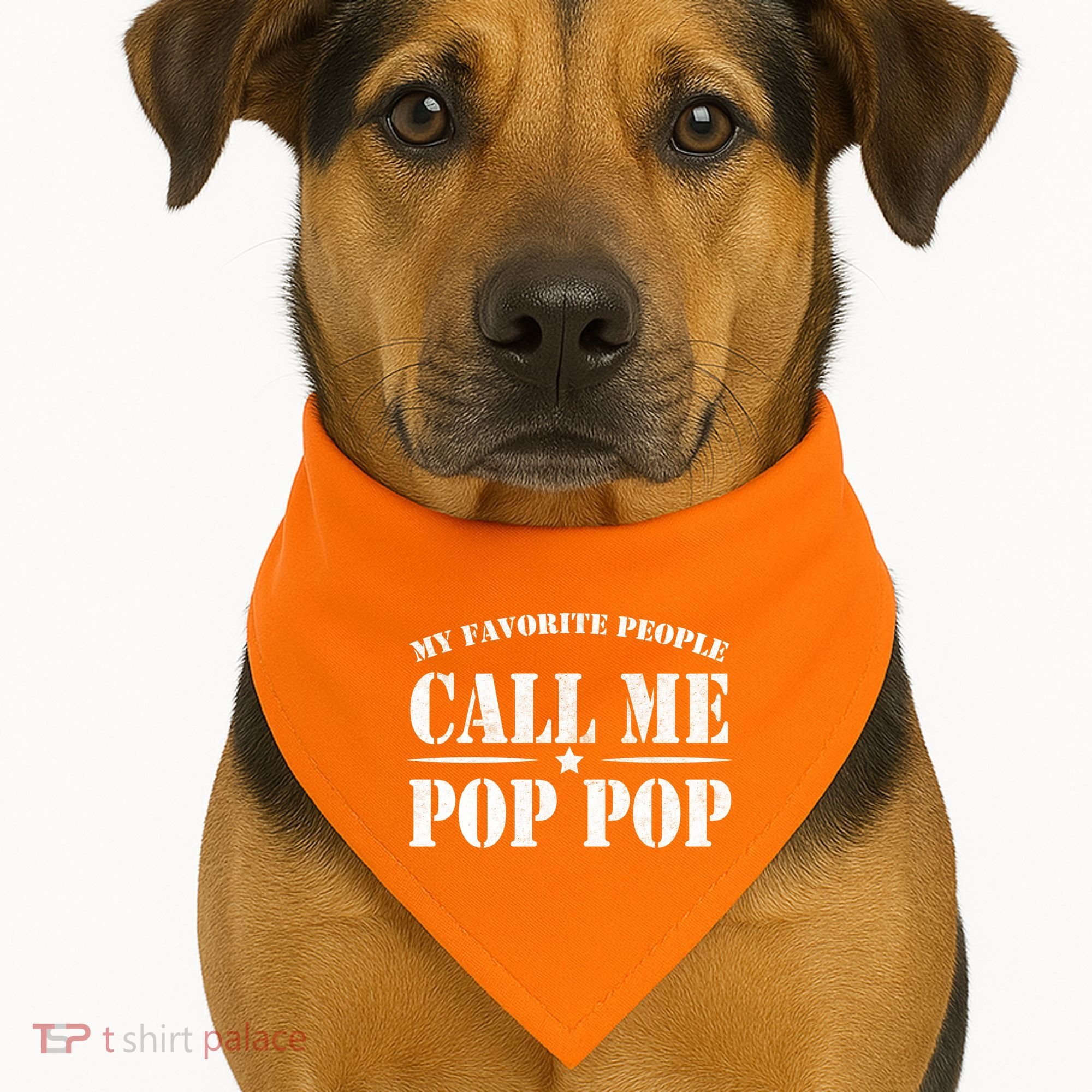 My Favorite People Call Me Pop Pop USA-Made Doggie Bandana