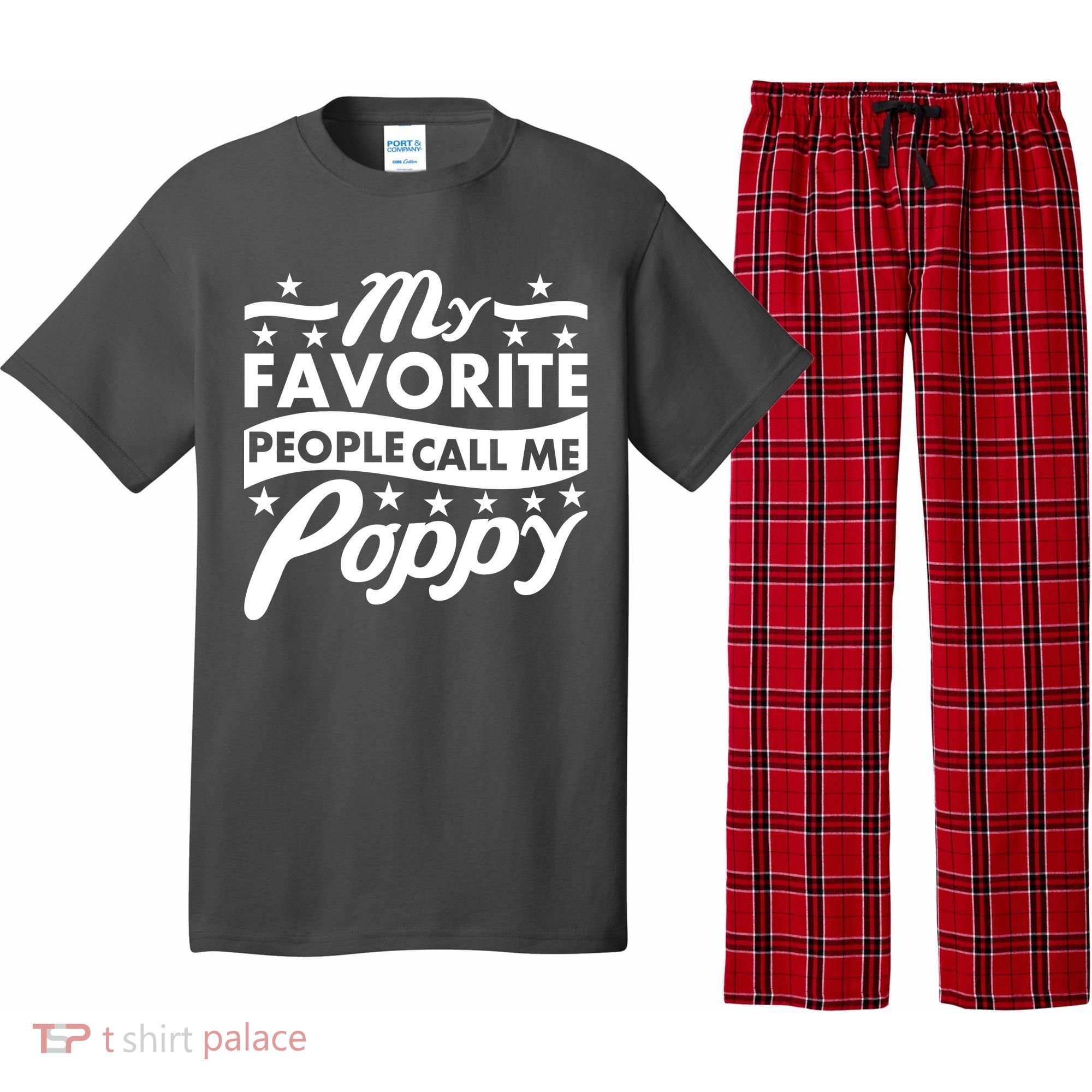 My Favorite People Call Me Poppy Pajama Set