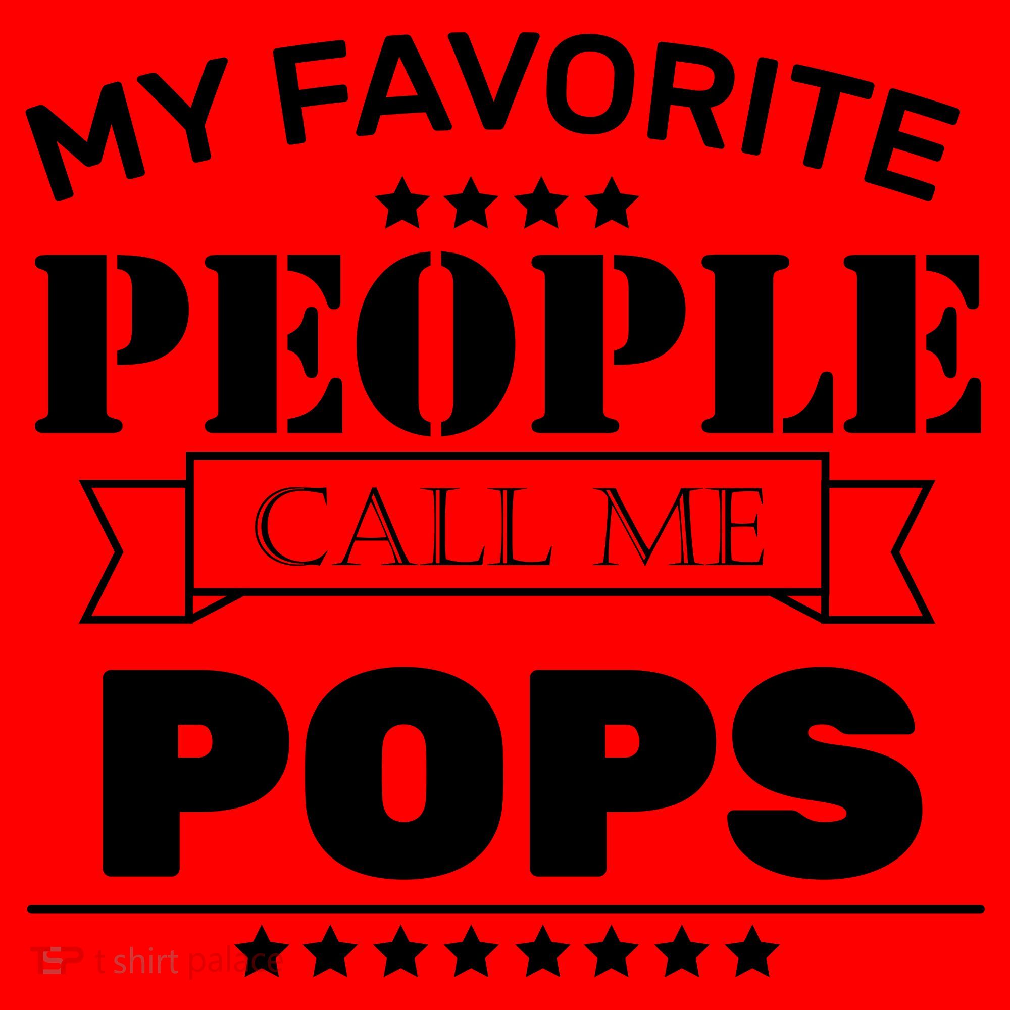 My Favorite People Call Me Pops Santa Hat
