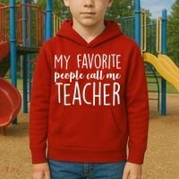 My Favorite People Call Me Teacher Kids Hoodie thumb 2