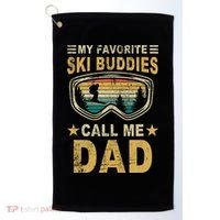 My Favorite Ski Buddies Call Me Dad Golf Towel thumb 0