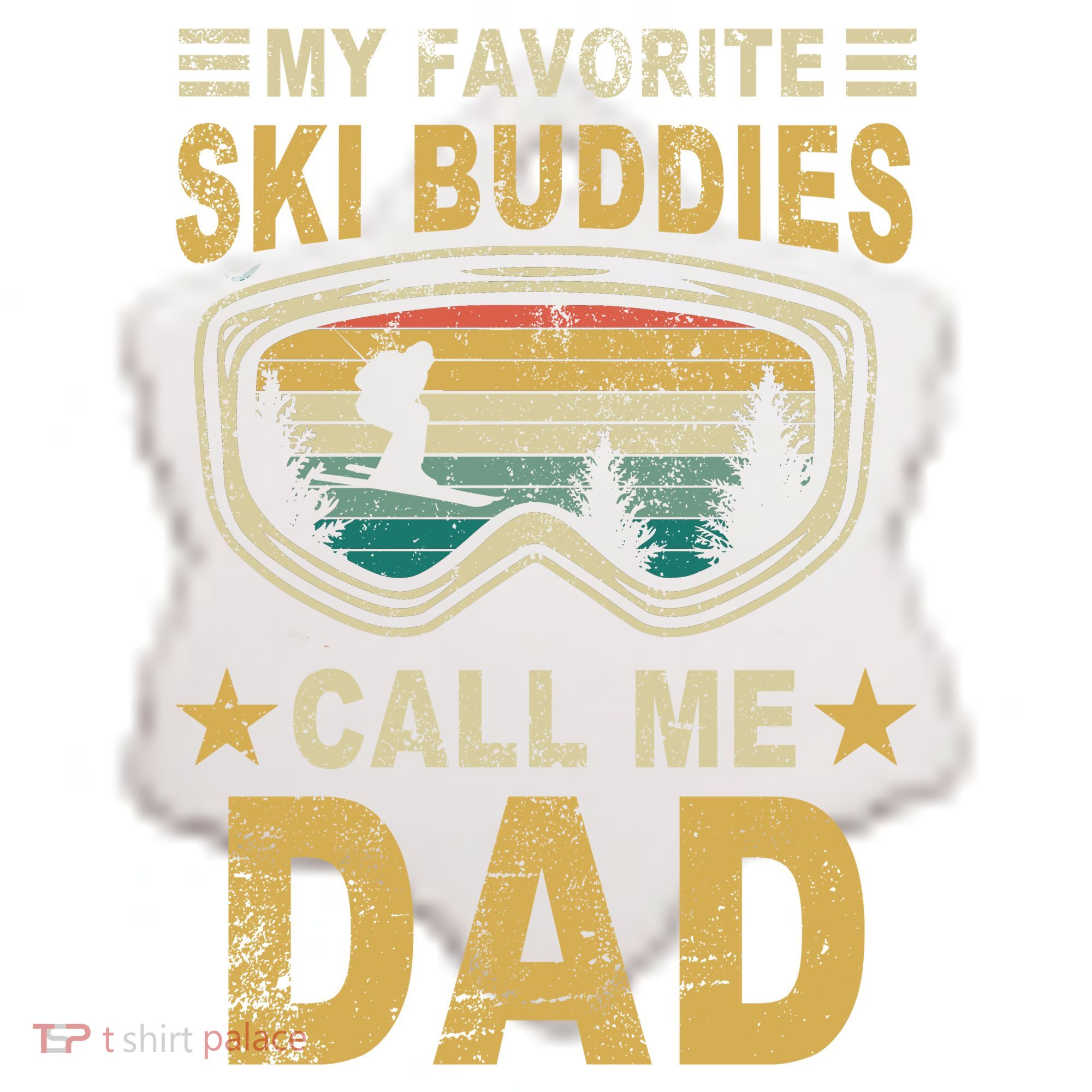My Favorite Ski Buddies Call Me Dad Ceramic Ornament