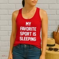 My Favorite Sport Is Sleeping Women's Tank Top thumb 2