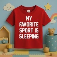 My Favorite Sport Is Sleeping Toddler T-Shirt thumb 3
