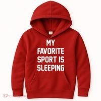 My Favorite Sport Is Sleeping Kids Hoodie thumb 0