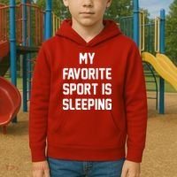 My Favorite Sport Is Sleeping Kids Hoodie thumb 2