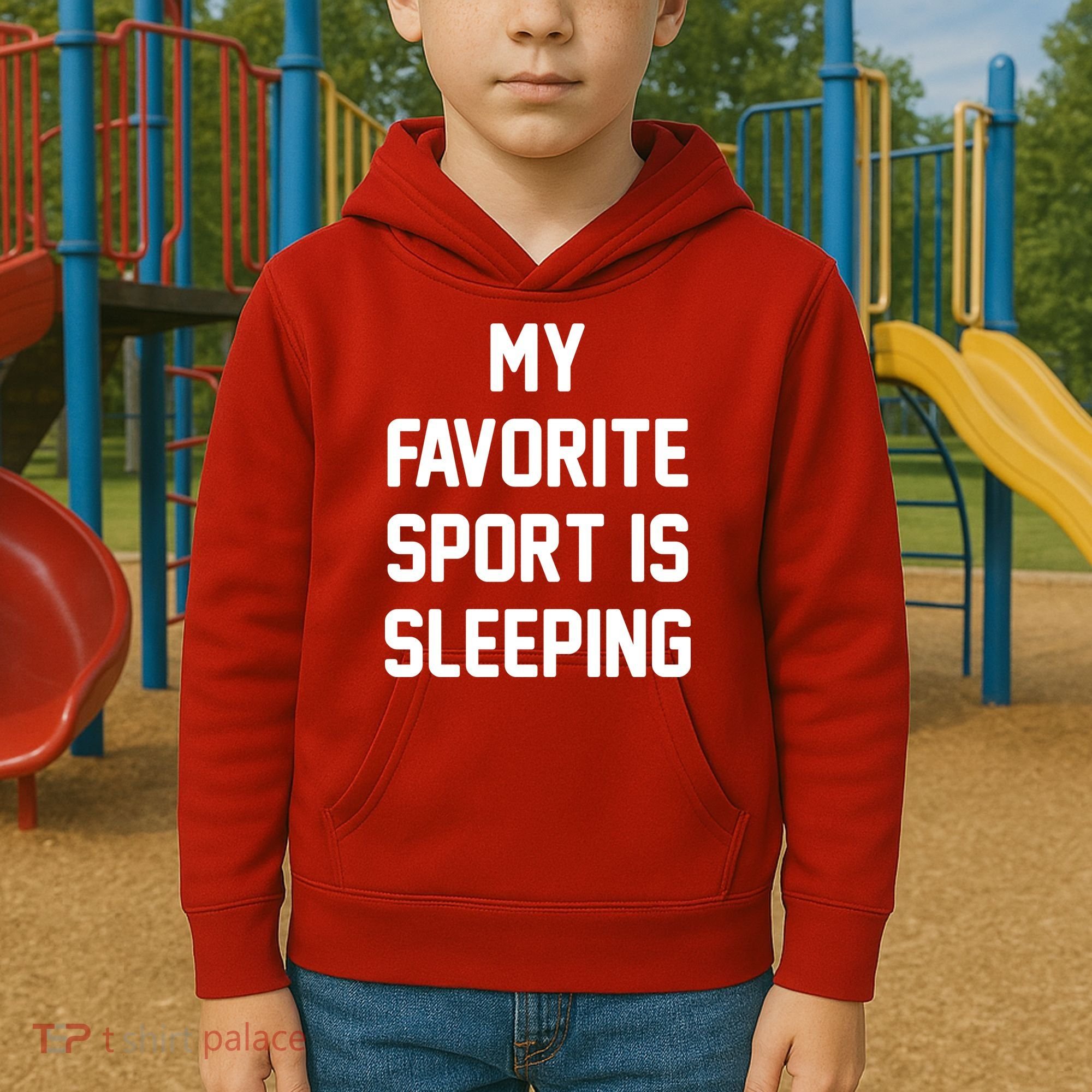 My Favorite Sport Is Sleeping Kids Hoodie