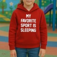My Favorite Sport Is Sleeping Kids Hoodie thumb 3