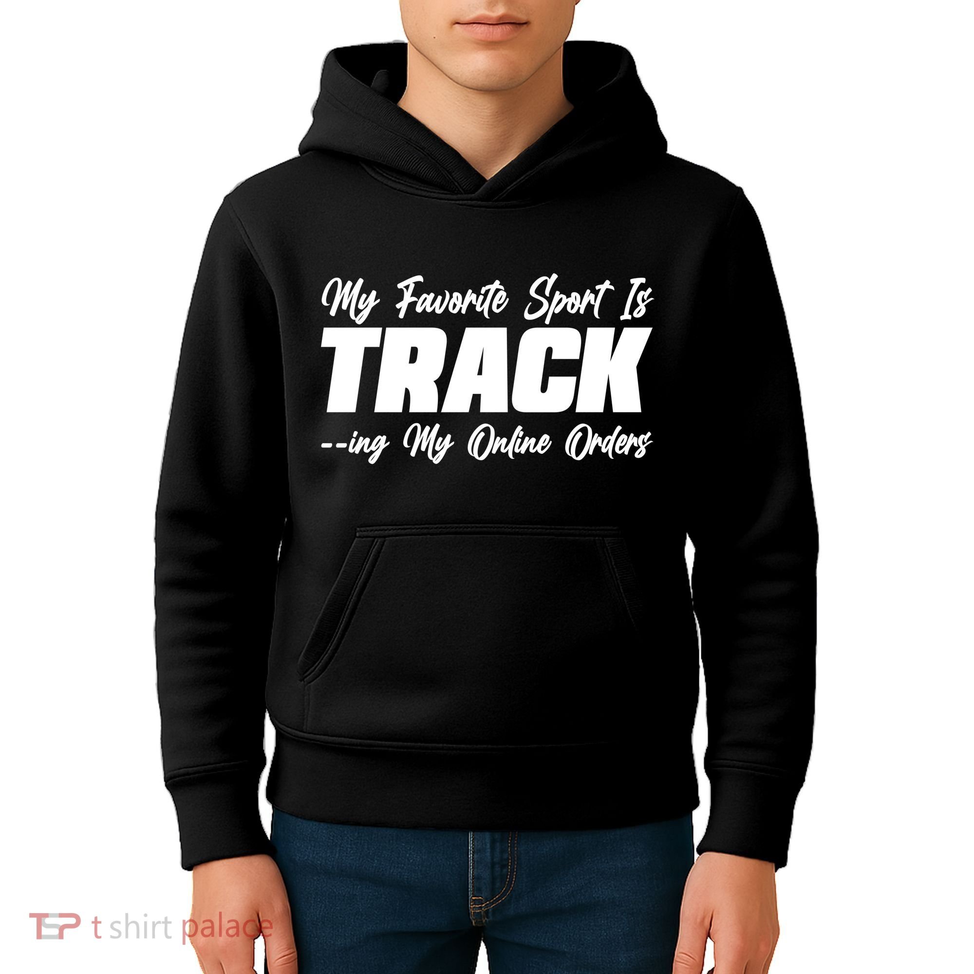 My Favorite Sport Is Tracking My Online Orders Kids Hoodie