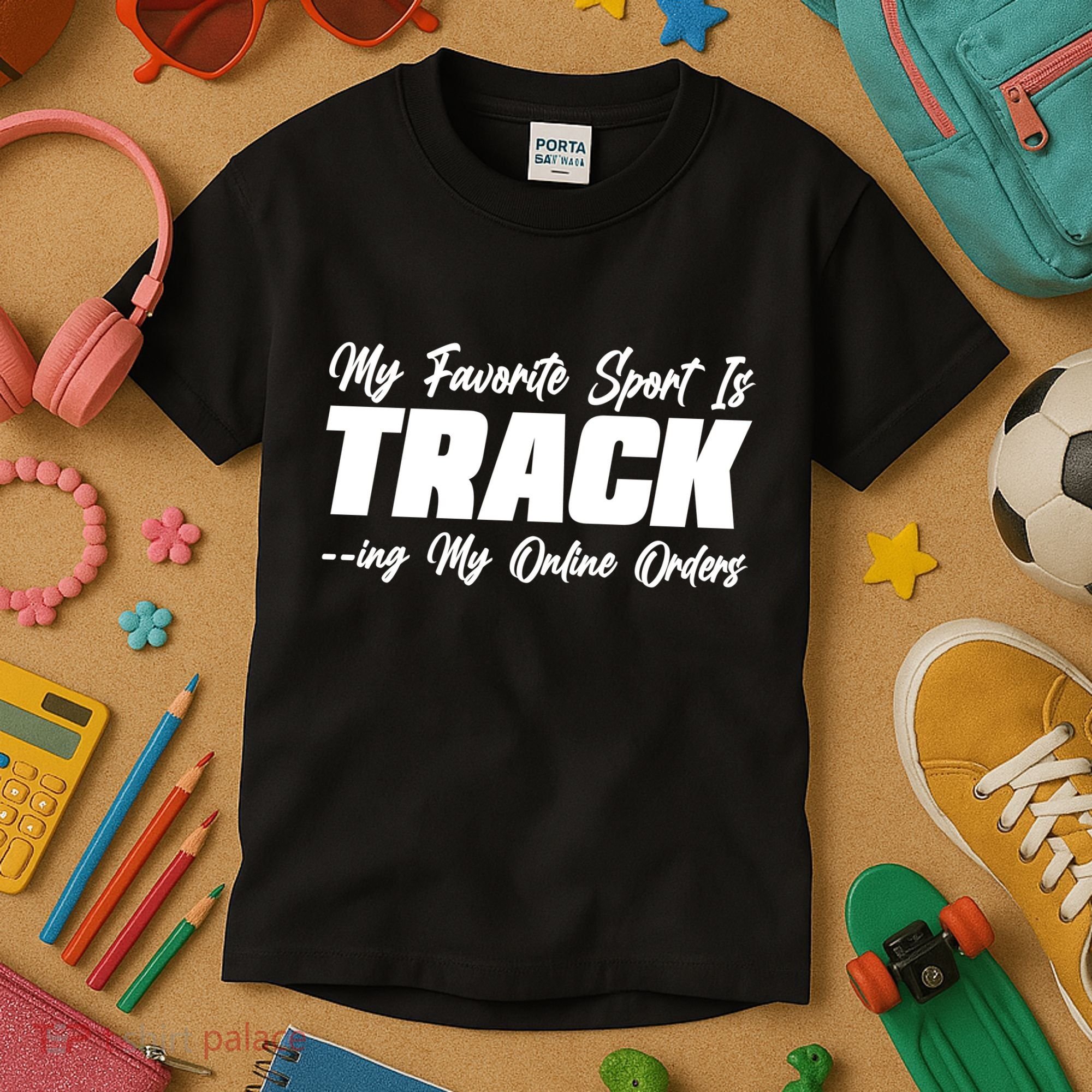 My Favorite Sport Is Tracking My Online Orders Kids T-Shirt