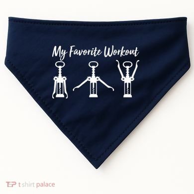 My Favorite Workout Wine Lover USA-Made Doggie Bandana