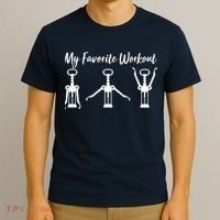 My Favorite Workout Wine Lover T-Shirt thumb 3