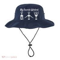 My Favorite Workout Wine Lover Bucket Hat thumb 0