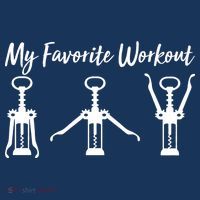 My Favorite Workout Wine Lover Polo thumb 2