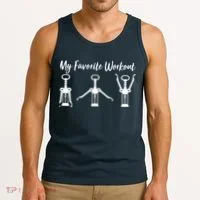 My Favorite Workout Wine Lover Tank Top thumb 3