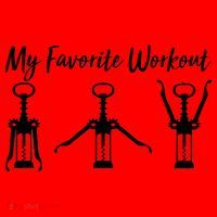 My Favorite Workout Wine Lover Santa Hat thumb 1