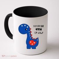 My First 4th of July Cute Dinosaur Coffee Mug thumb 0