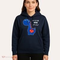 My First 4th of July Cute Dinosaur Hoodie thumb 5