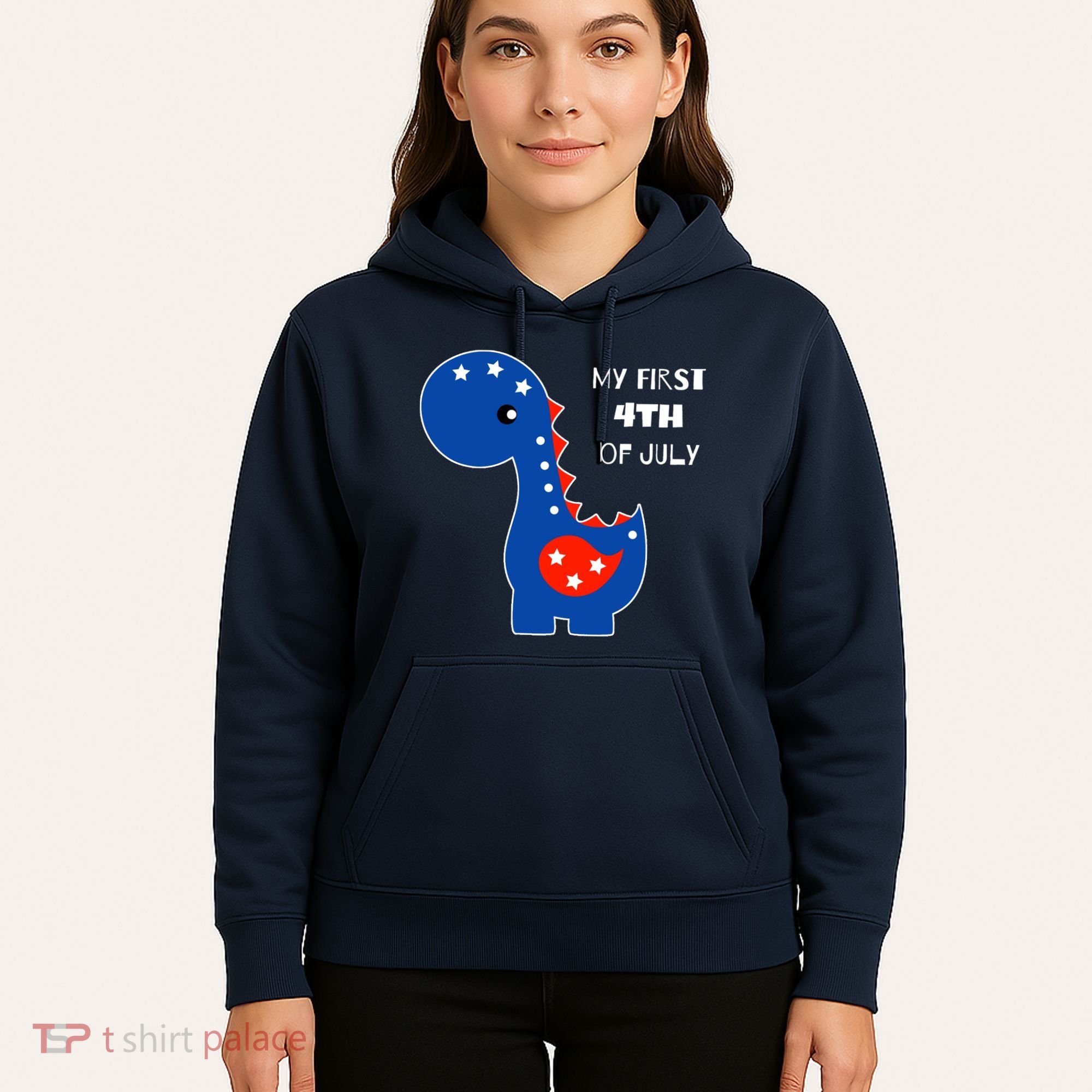 My First 4th of July Cute Dinosaur Hoodie