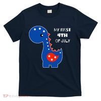 My First 4th of July Cute Dinosaur T-Shirt thumb 0