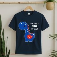 My First 4th of July Cute Dinosaur T-Shirt thumb 2