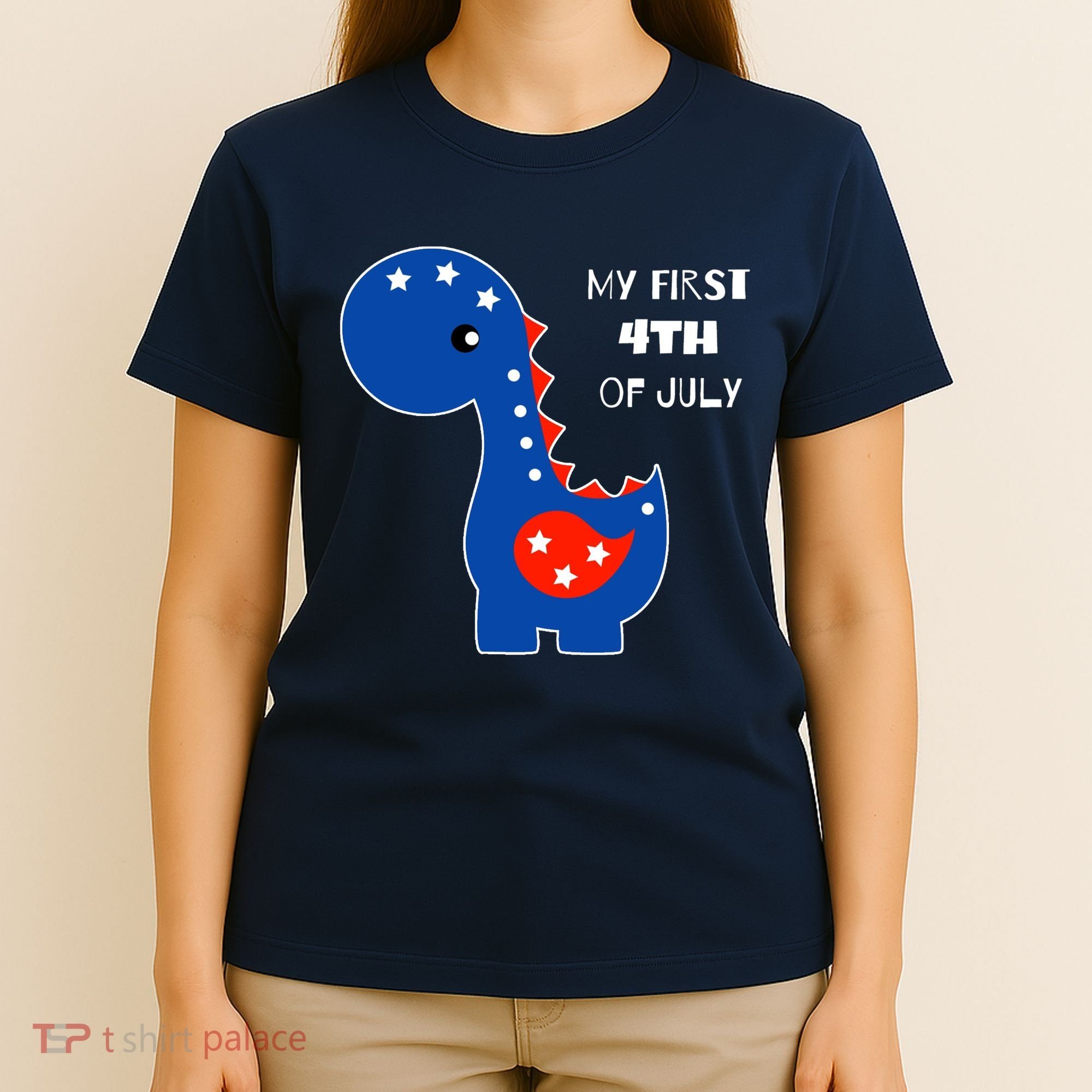 My First 4th of July Cute Dinosaur T-Shirt