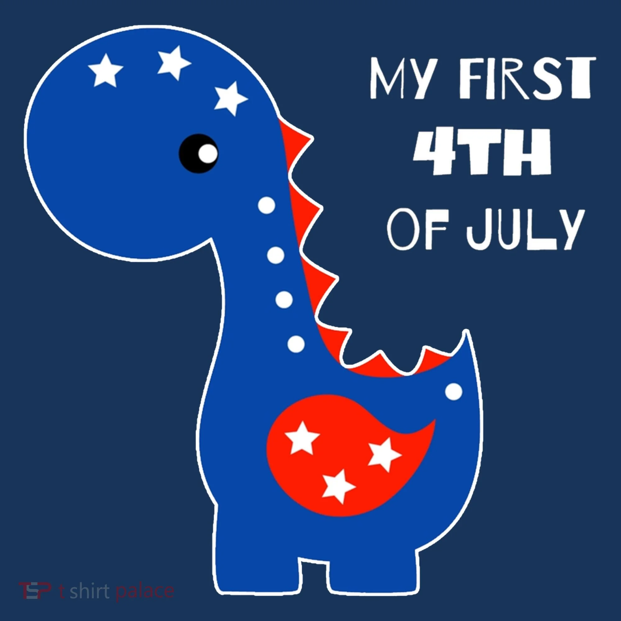 My First 4th of July Cute Dinosaur Button
