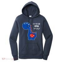 My First 4th of July Cute Dinosaur Women's Hoodie thumb 0