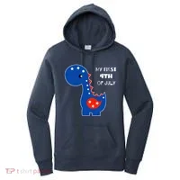 My First 4th of July Cute Dinosaur Women's Hoodie thumb 0