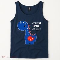 My First 4th of July Cute Dinosaur Tank Top thumb 2