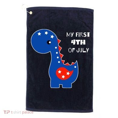 My First 4th of July Cute Dinosaur Golf Towel