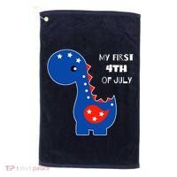 My First 4th of July Cute Dinosaur Golf Towel thumb 0