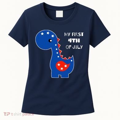 My First 4th of July Cute Dinosaur Women's T-Shirt