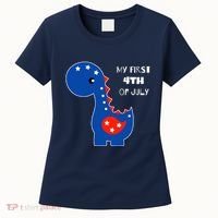 My First 4th of July Cute Dinosaur Women's T-Shirt thumb 0
