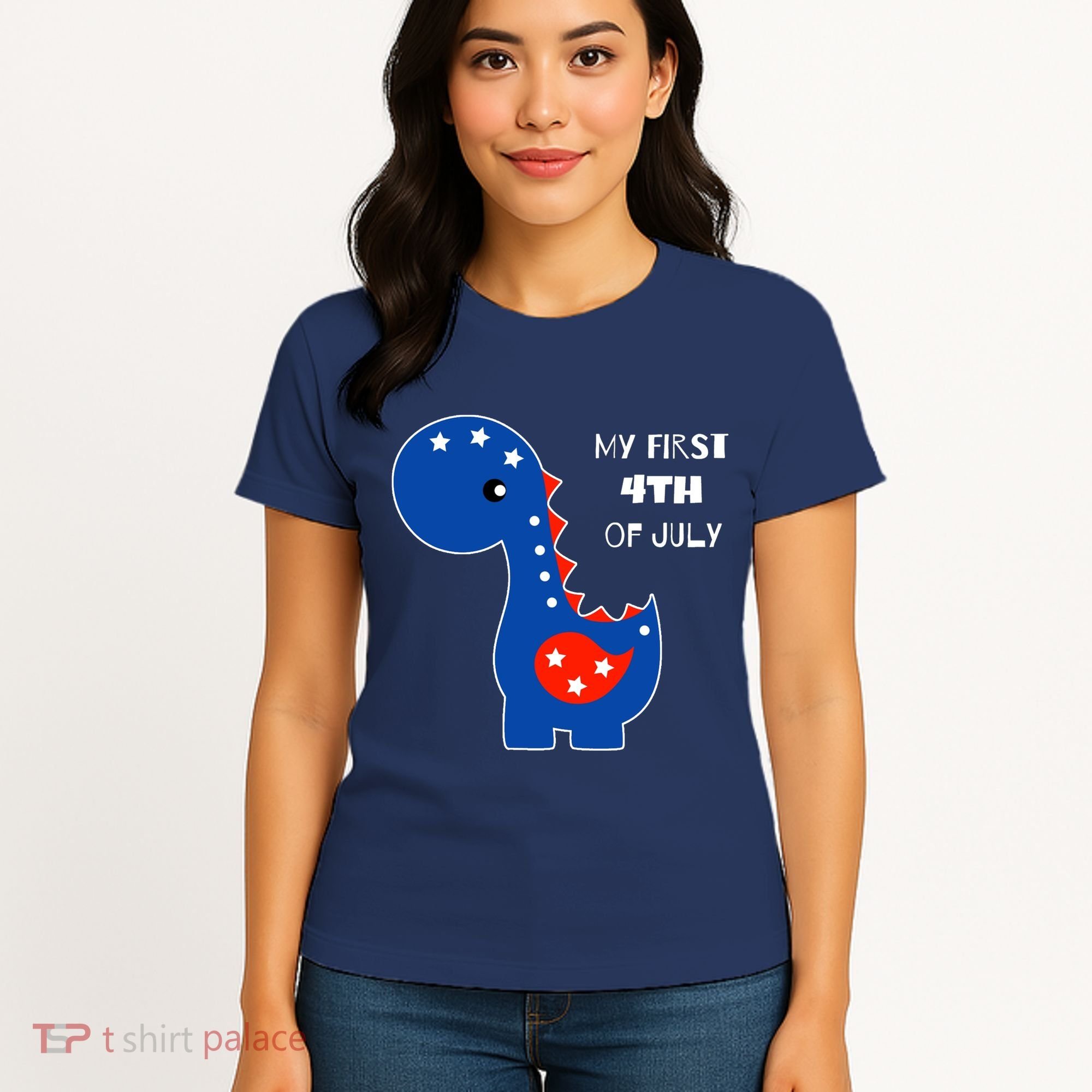 My First 4th of July Cute Dinosaur Women's T-Shirt