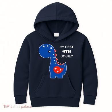 My First 4th of July Cute Dinosaur Kids Hoodie