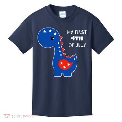 My First 4th of July Cute Dinosaur Kids T-Shirt