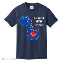 My First 4th of July Cute Dinosaur Kids T-Shirt thumb 0