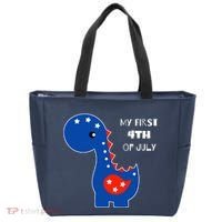 My First 4th of July Cute Dinosaur Tote Bag thumb 0