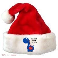 My First 4th of July Cute Dinosaur Santa Hat thumb 0