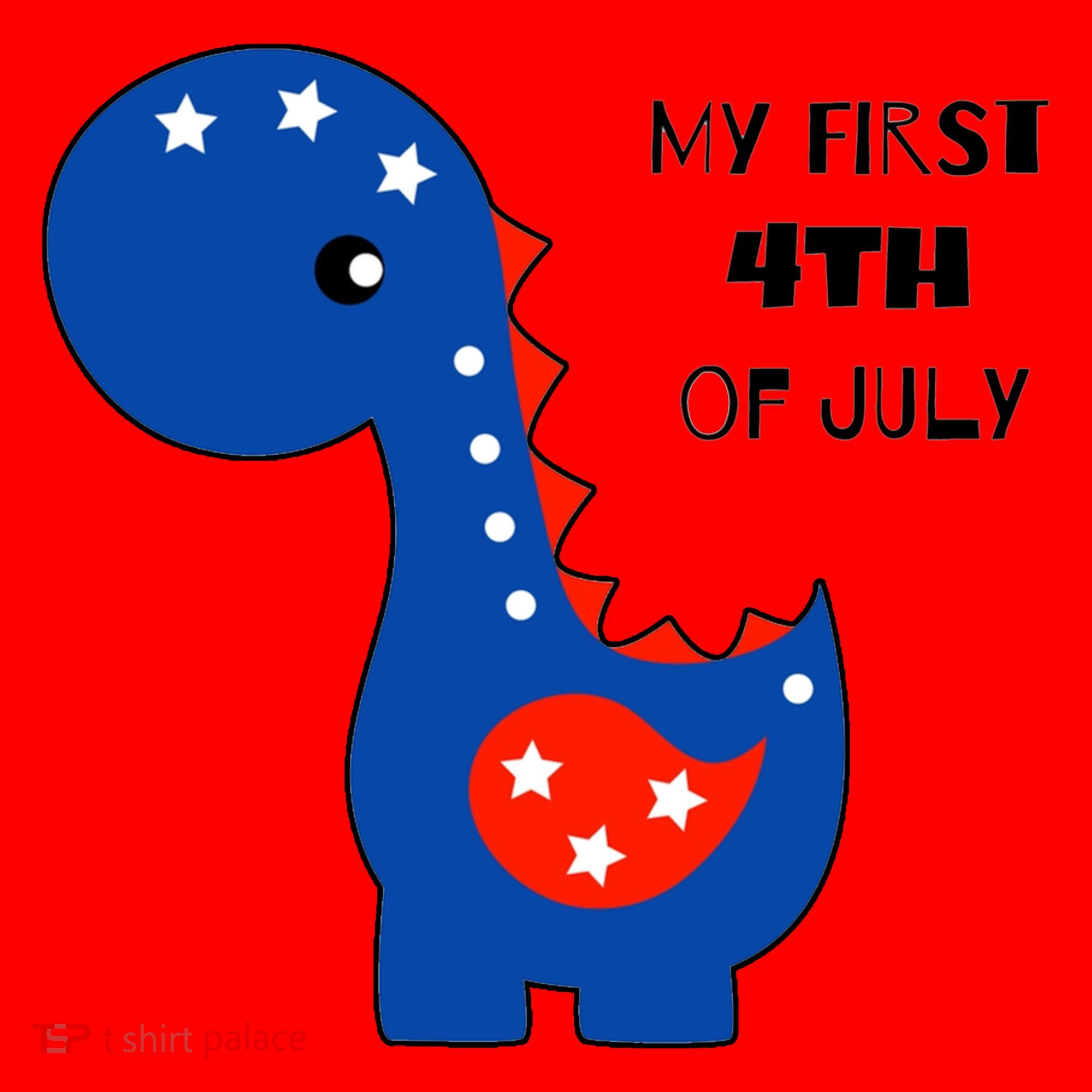 My First 4th of July Cute Dinosaur Santa Hat